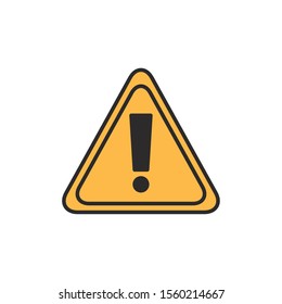 warning signal internet flat line style illustration