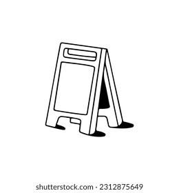 concepto de ilustración de vector de señalización de advertencia