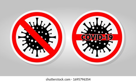 Warning sign,caution outbreak coronavirus covid 19