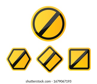 Warning signs collection. vector isolated icon