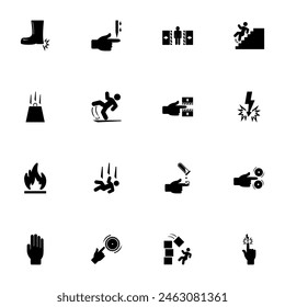 Warning Signs icon - Expand to any size - Change to any colour. Perfect Flat Vector Contains such Icons as head, safety, attention, alertness, bonfire, flame, flammable, power, property, security
