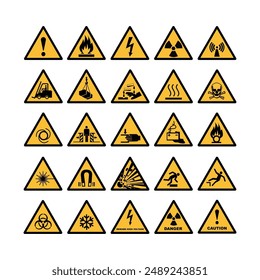 Warning signs Illustration vector based drawing