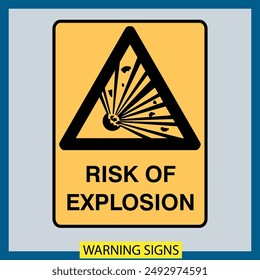 warning signs illustrations vector design isolated icons public warning factory industry