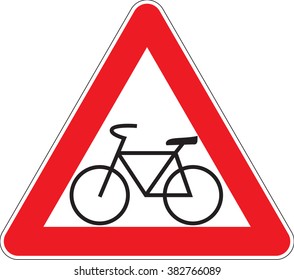 Warning signs leaving cyclists