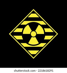 warning signs on wall background