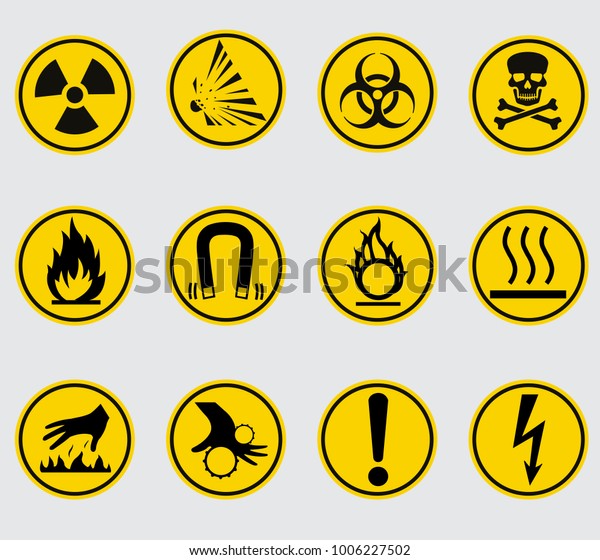 Warning Signs Set Stock Vector (Royalty Free) 1006227502 | Shutterstock