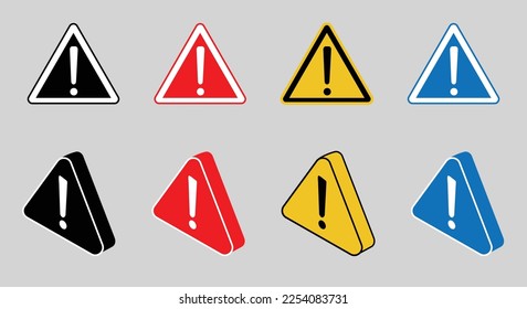 Señales de advertencia establecidas, colección de señales de peligro