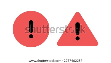 Warning Signs Set Vector On White Background