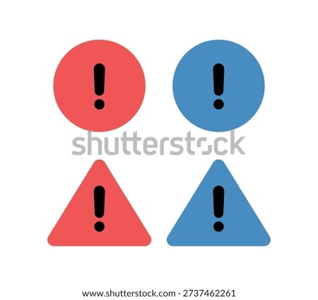 Warning Signs Set Vector On White Background