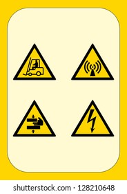 Warning signs - Set Yellow