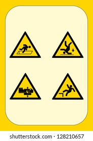Warning signs - Set Yellow