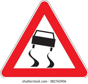 Warning Signs Slippery road
