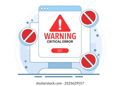 Warning signs and symbols concept, Danger and warning signs, Attention, System error, Website is temporarily unavailable, web is not working. warning and error, User warning page is not available.