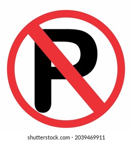 Warning Signs Symbols Do Not Parking Stock Vector (Royalty Free ...