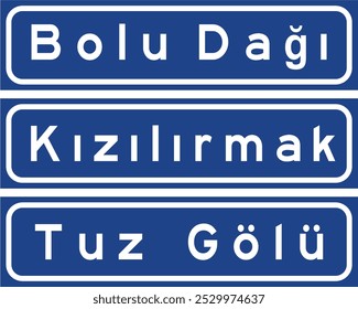 Warning Signs, Turkey Highway Standard Traffic Signs (Turkish: Karayollari Standart Trafik Isaret Levhalari, Tehlike Uyari Isaretleri, Kaplama Ustu Yon Levhasi) 