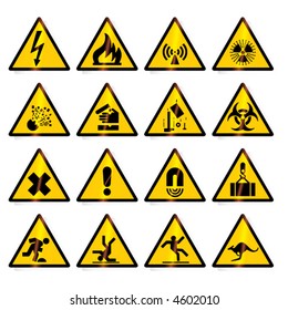 Hazard Warning Stickers Radioactive Radiation Substance Combustible Sign Safety 