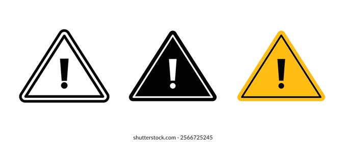 Warning signs vector collection pack with exclamation point