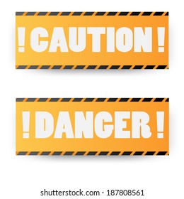 Warning Signs Vector Illustration Stock Vector (Royalty Free) 187808561 ...