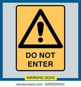 Warning signs vector illustration construction buildings landmarks vector illustration isolated safety signs
