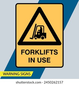 Warning signs vector illustration signs and symbols landmark construction