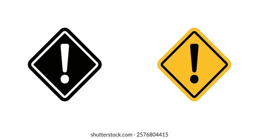 Warning signs vector pack for web designs with exclamation point