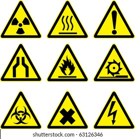 Warning Signs Vector Work.