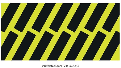 warning sing with black stripes on yellow background