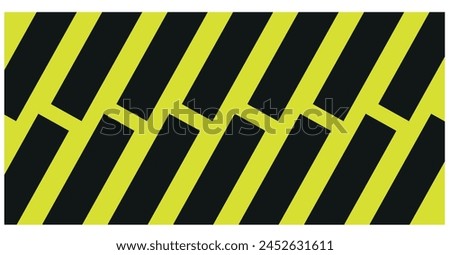 warning sing with black stripes on yellow background