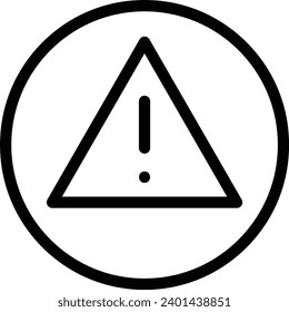 Warning single vector line icon