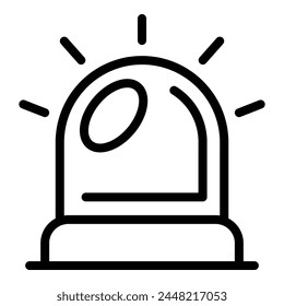 Warning siren icon outline vector. Rescue alert system. Emergency first aid