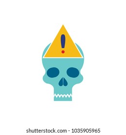 Warning Skull Logo Icon Design