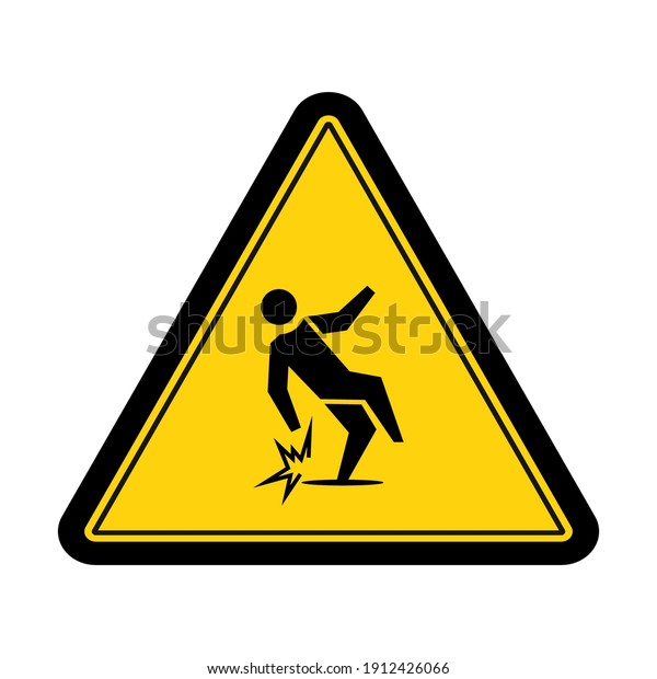 Warning slippery when wet sign and symbol\
graphic design vector\
illustration