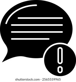 Warning Solid Icon Style Design