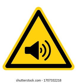 Warning Sound Area Sign,Vector Illustration, Isolate On White Background Label. EPS10