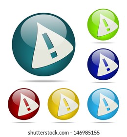 Warning Sphere button / icon