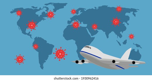 Warning of the spread of the coronavirus to the world by airplane and travel.