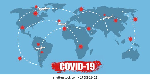 Warning of the spread of the coronavirus to the world by airplane and travel.