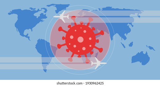 Warning of the spread of the coronavirus to the world by airplane and travel.