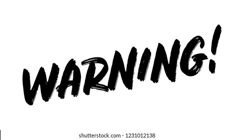 warning stamp on white background. Sign, label, sticker.
