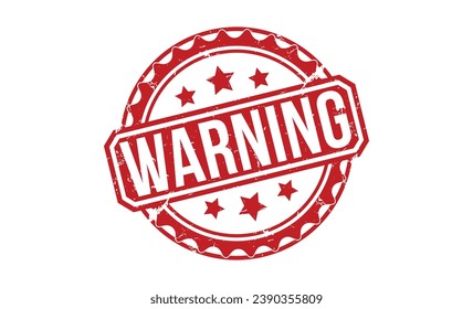 Warning stamp red rubber stamp on white background. Warning stamp sign. Warning stamp.