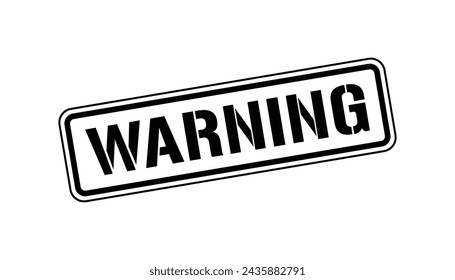 Sello de advertencia, signo cuadrado de advertencia