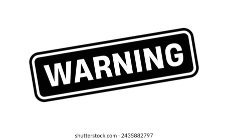 Sello de advertencia, signo cuadrado de advertencia