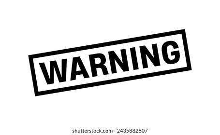 Sello de advertencia, signo cuadrado de advertencia