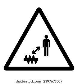 Warning Stay Away From Sharp Objects Symbol Sign ,Vector Illustration, Isolate On White Background Label. EPS10