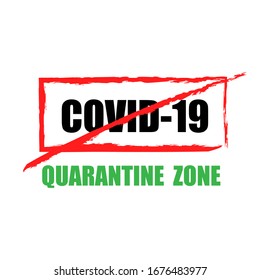 Warning sticker about quarantine zone, 2019-nCov