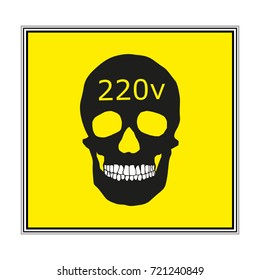 Warning sticker labels for electrical consumers voltage notice 110v,220v,380v