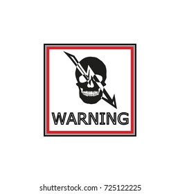Warning sticker labels for electrical consumers voltage notice