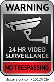 Warning Sticker for Security Alarm CCTV Camera Surveillance