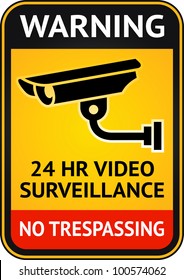 Warning Sticker for Security Alarm CCTV Camera Surveillance
