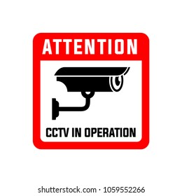 Warning Sticker for Security Alarm CCTV Camera Surveillance